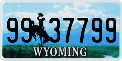 WY license plate 9937799