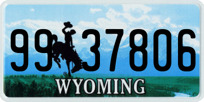 WY license plate 9937806