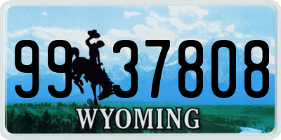 WY license plate 9937808