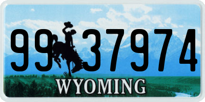 WY license plate 9937974