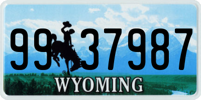 WY license plate 9937987