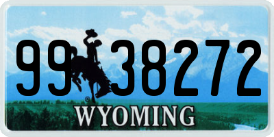 WY license plate 9938272