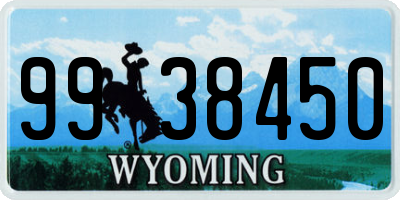 WY license plate 9938450