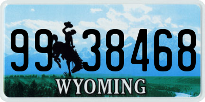 WY license plate 9938468