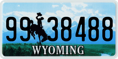 WY license plate 9938488