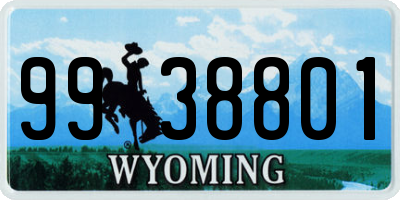 WY license plate 9938801