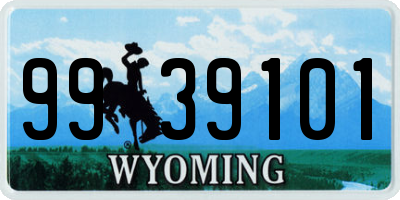 WY license plate 9939101