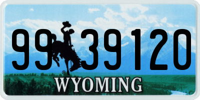 WY license plate 9939120