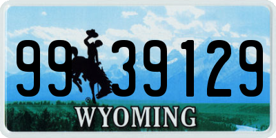 WY license plate 9939129
