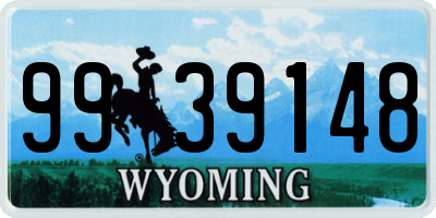 WY license plate 9939148
