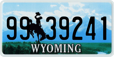 WY license plate 9939241