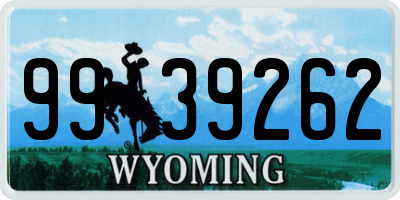 WY license plate 9939262