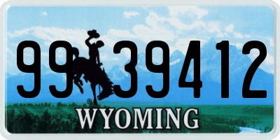 WY license plate 9939412