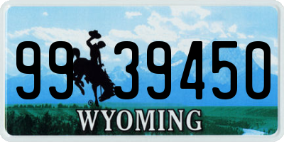 WY license plate 9939450