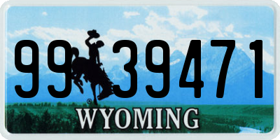 WY license plate 9939471
