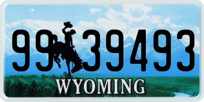 WY license plate 9939493