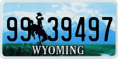 WY license plate 9939497
