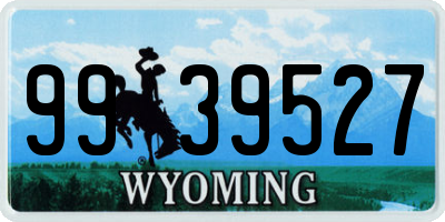 WY license plate 9939527