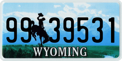 WY license plate 9939531