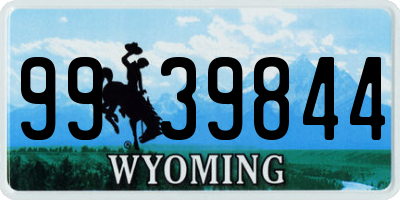 WY license plate 9939844