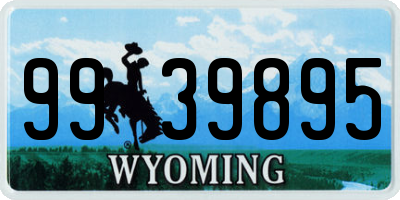 WY license plate 9939895
