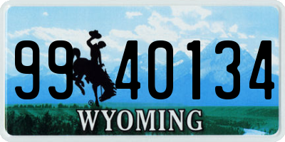 WY license plate 9940134