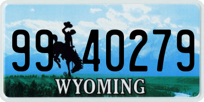 WY license plate 9940279