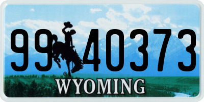 WY license plate 9940373