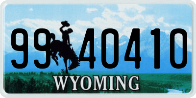 WY license plate 9940410