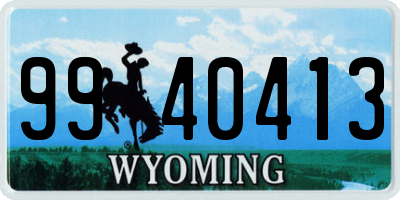WY license plate 9940413