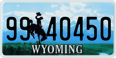 WY license plate 9940450