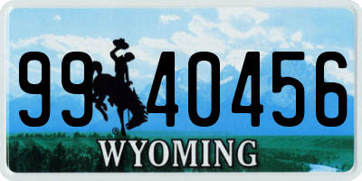 WY license plate 9940456