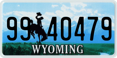 WY license plate 9940479