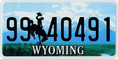 WY license plate 9940491