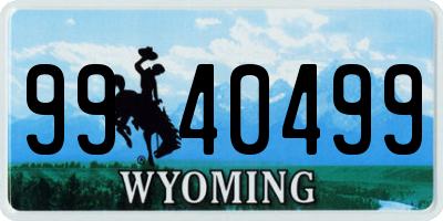 WY license plate 9940499