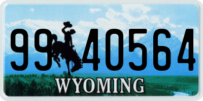 WY license plate 9940564