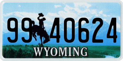 WY license plate 9940624