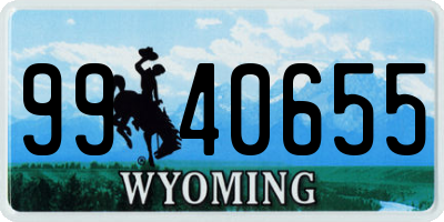 WY license plate 9940655