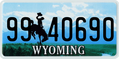 WY license plate 9940690