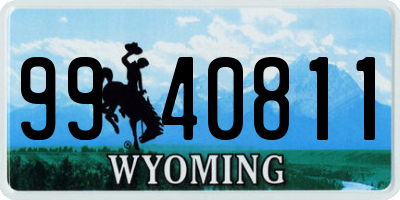 WY license plate 9940811
