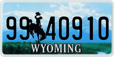 WY license plate 9940910