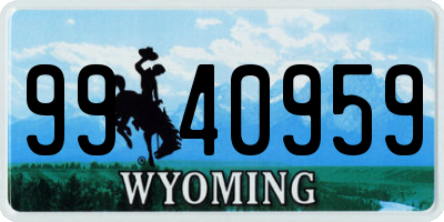 WY license plate 9940959