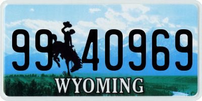 WY license plate 9940969