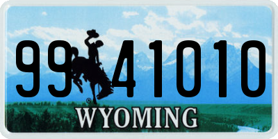 WY license plate 9941010