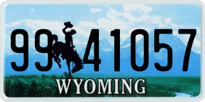 WY license plate 9941057
