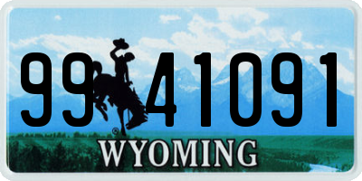 WY license plate 9941091