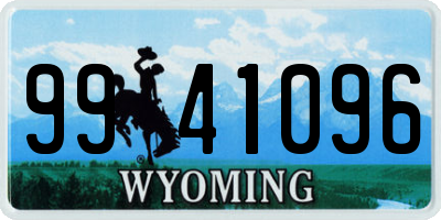 WY license plate 9941096