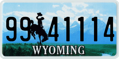 WY license plate 9941114