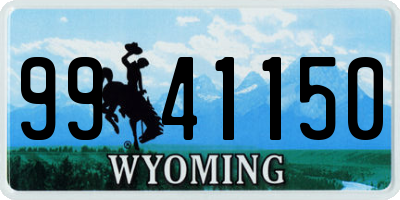 WY license plate 9941150
