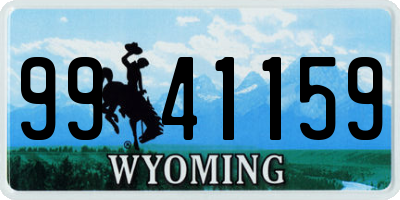 WY license plate 9941159